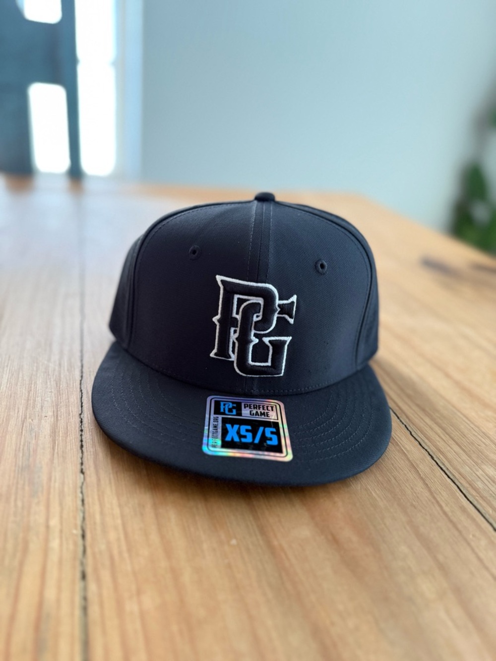 Perfect Game Black Baseball Hat with White PG Logo
